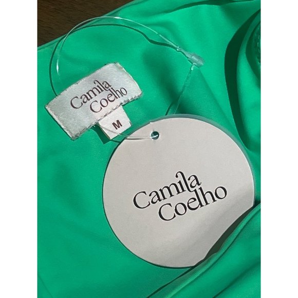 Camila Coelho Kitana One Piece in Green Medium New Womens Swimsuit - Picture 8 of 9